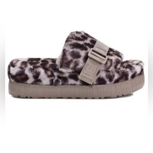 UGG - Furry Slides - leopard print